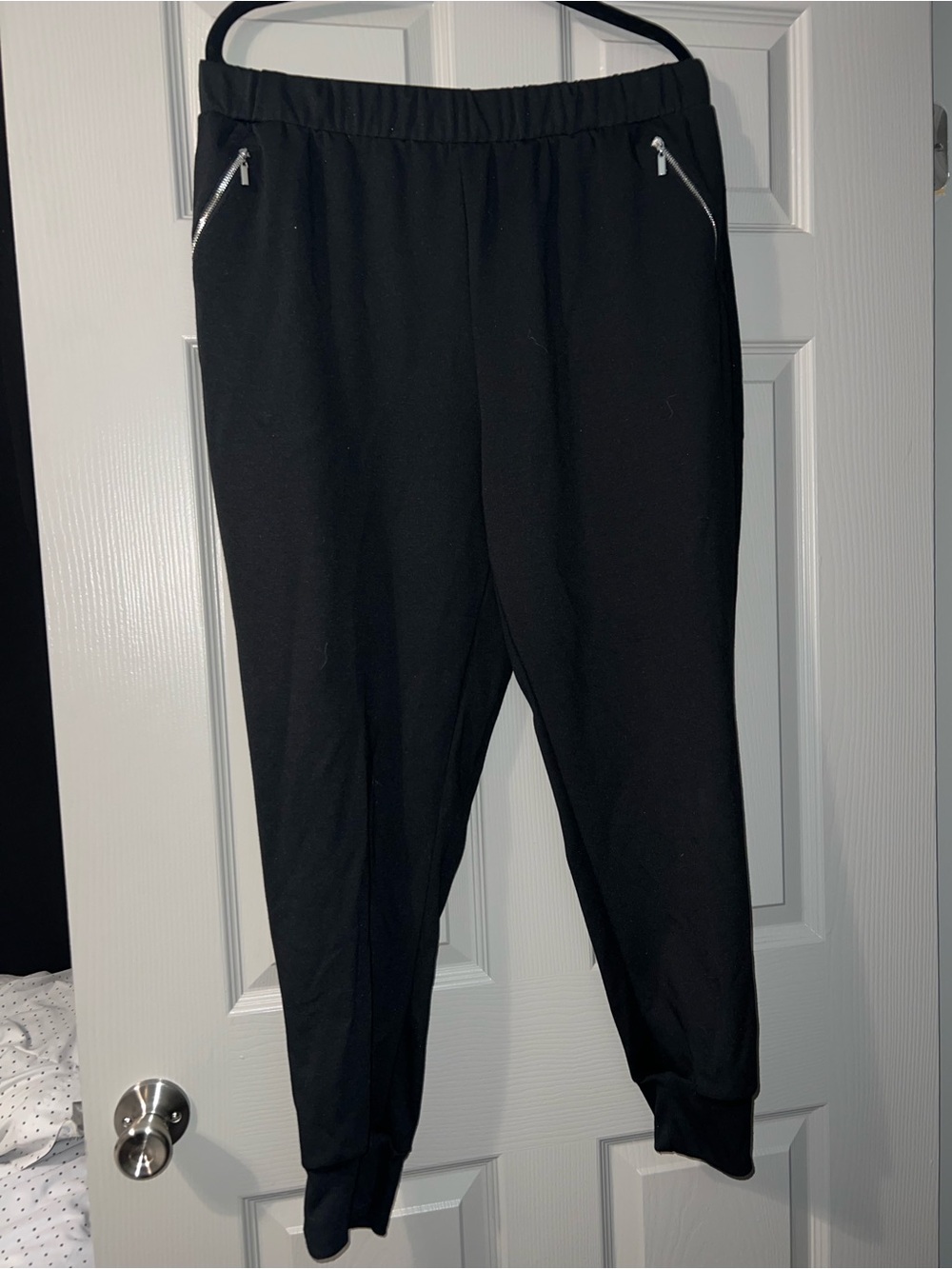 New York & Company Black Men's Jogger Sweatpants with Zip Pockets